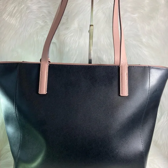 EUC 💕 Kate Spade New York Rosa Daisy Black and Pink Tote Bag - Picture 5 of 8